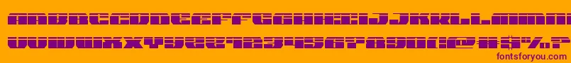 joysharklasersemicond-Schriftart – Violette Schriften auf orangefarbenem Hintergrund