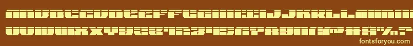 joysharklasersemicond Font – Yellow Fonts on Brown Background