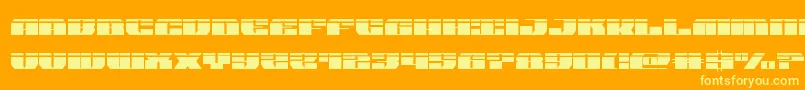 joysharklasersemicond-Schriftart – Gelbe Schriften auf orangefarbenem Hintergrund