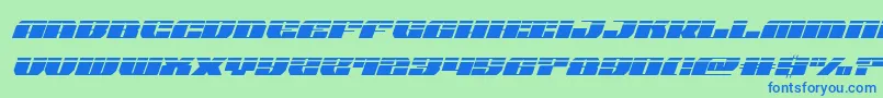 joysharklasersemicondital Font – Blue Fonts on Green Background