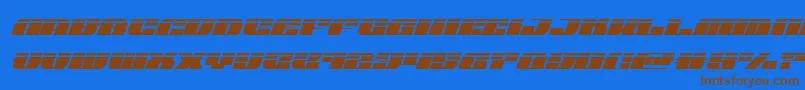 joysharklasersemicondital Font – Brown Fonts on Blue Background