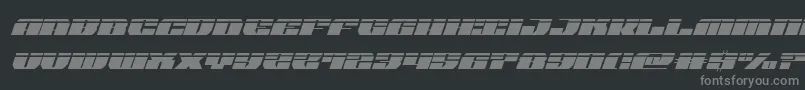 joysharklasersemicondital Font – Gray Fonts on Black Background