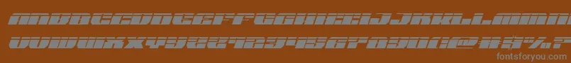 joysharklasersemicondital Font – Gray Fonts on Brown Background