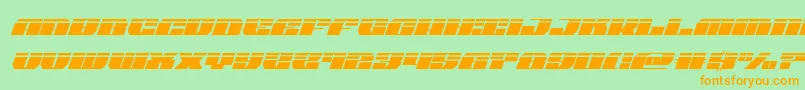 joysharklasersemicondital Font – Orange Fonts on Green Background