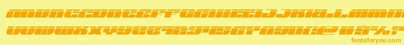 joysharklasersemicondital Font – Orange Fonts on Yellow Background