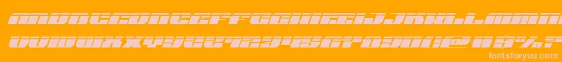 joysharklasersemicondital Font – Pink Fonts on Orange Background