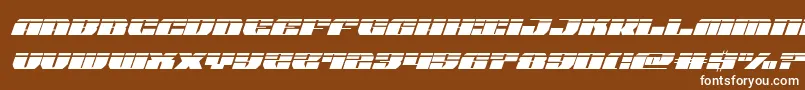 joysharklasersemicondital Font – White Fonts on Brown Background