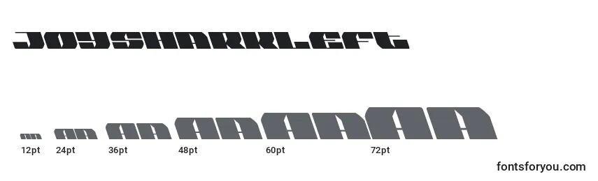 Joysharkleft Font Sizes