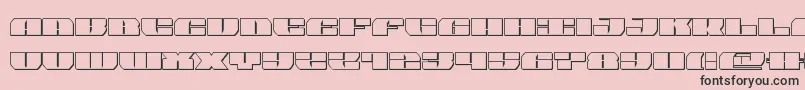 joysharkout-Schriftart – Schwarze Schriften auf rosa Hintergrund