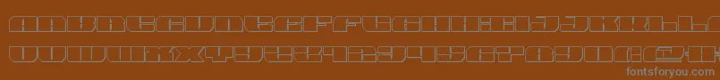 joysharkout-Schriftart – Graue Schriften auf braunem Hintergrund