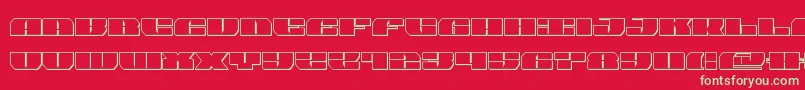 joysharkout Font – Green Fonts on Red Background