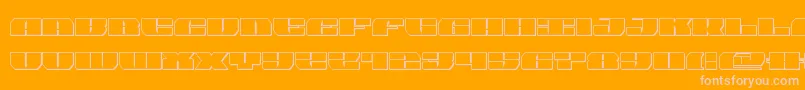 joysharkout Font – Pink Fonts on Orange Background