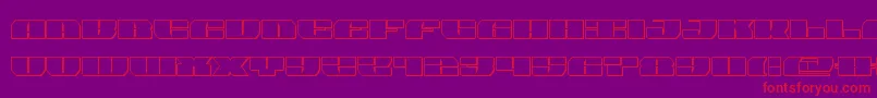 フォントjoysharkout – 紫の背景に赤い文字