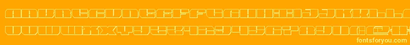 Шрифт joysharkout – жёлтые шрифты на оранжевом фоне