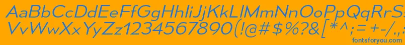 MesmerizeSeLtIt Font – Blue Fonts on Orange Background