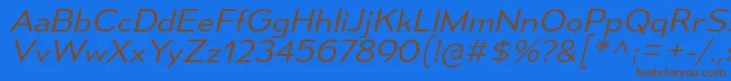 MesmerizeSeLtIt Font – Brown Fonts on Blue Background
