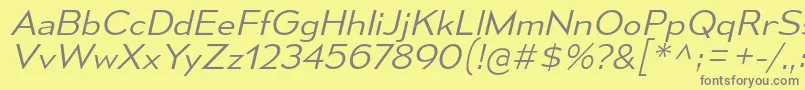 フォントMesmerizeSeLtIt – 黄色の背景に灰色の文字
