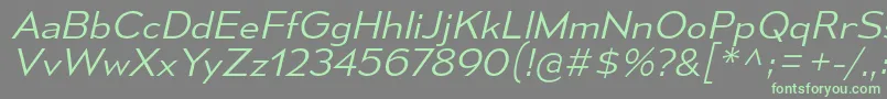MesmerizeSeLtIt-fontti – vihreät fontit harmaalla taustalla