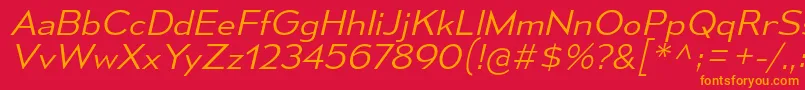 Шрифт MesmerizeSeLtIt – оранжевые шрифты на красном фоне