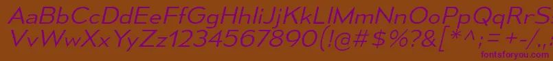 MesmerizeSeLtIt-fontti – violetit fontit ruskealla taustalla