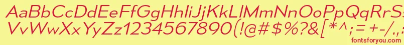 Шрифт MesmerizeSeLtIt – красные шрифты на жёлтом фоне