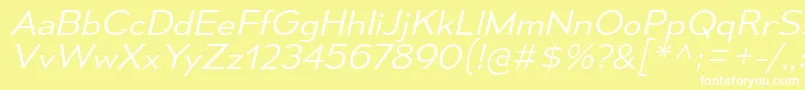 Шрифт MesmerizeSeLtIt – белые шрифты на жёлтом фоне