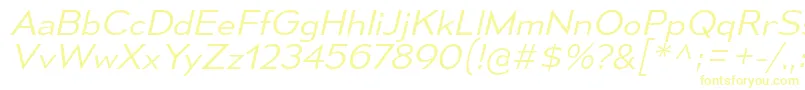 MesmerizeSeLtIt-Schriftart – Gelbe Schriften auf weißem Hintergrund