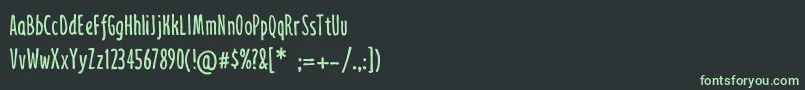 JollysightsansFreeForPersonalUseOnly-fontti – vihreät fontit mustalla taustalla