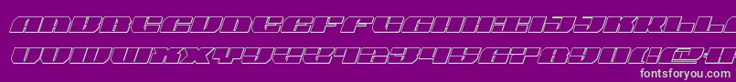 joysharkoutital Font – Green Fonts on Purple Background