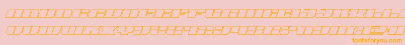 joysharkoutital Font – Orange Fonts on Pink Background