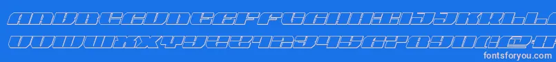 joysharkoutital Font – Pink Fonts on Blue Background