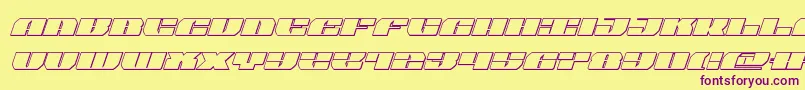 joysharkoutital Font – Purple Fonts on Yellow Background