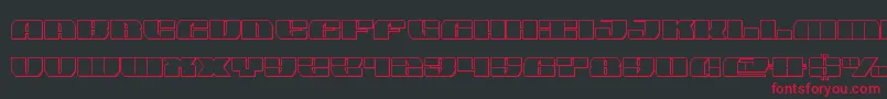 joysharkoutsemicond Font – Red Fonts on Black Background