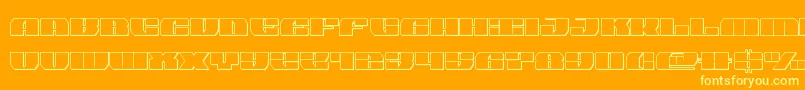 joysharkoutsemicond-Schriftart – Gelbe Schriften auf orangefarbenem Hintergrund