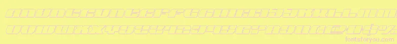 joysharkoutsemicondital Font – Pink Fonts on Yellow Background