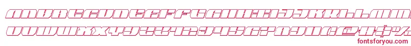 joysharkoutsemicondital Font – Red Fonts on White Background