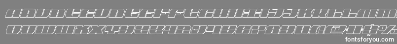 joysharkoutsemicondital Font – White Fonts on Gray Background