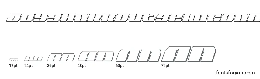 Размеры шрифта Joysharkoutsemicondital