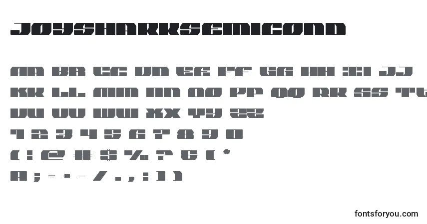 A fonte Joysharksemicond – alfabeto, números, caracteres especiais
