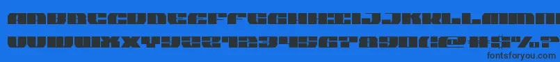 joysharksemicond Font – Black Fonts on Blue Background