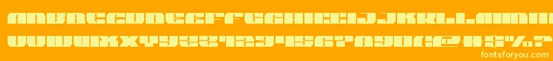 joysharksemicond Font – Yellow Fonts on Orange Background