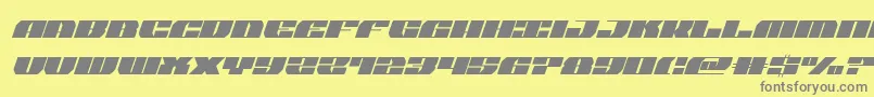 joysharksemicondital Font – Gray Fonts on Yellow Background