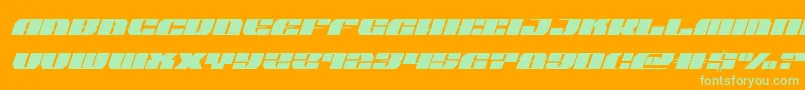 joysharksemicondital Font – Green Fonts on Orange Background