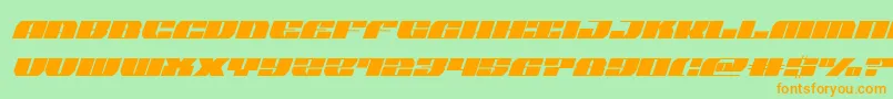 joysharksemicondital Font – Orange Fonts on Green Background