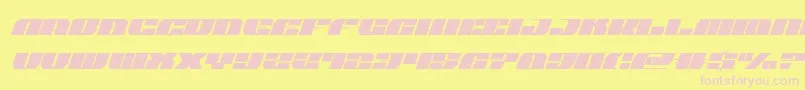 joysharksemicondital Font – Pink Fonts on Yellow Background