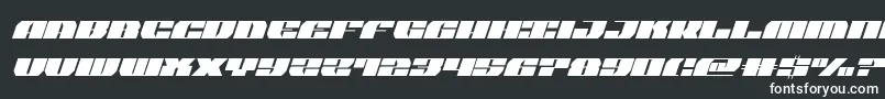 Шрифт joysharksemicondital – белые шрифты на чёрном фоне
