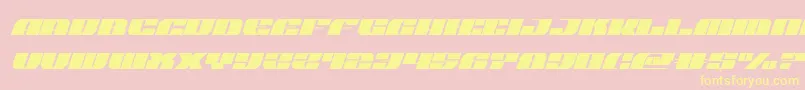joysharksemicondital Font – Yellow Fonts on Pink Background