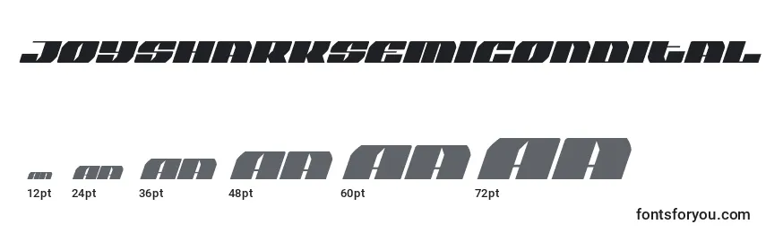 Joysharksemicondital Font Sizes