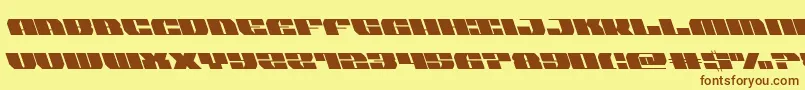 joysharksemicondleft Font – Brown Fonts on Yellow Background