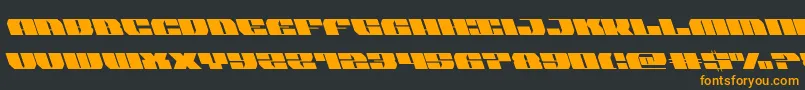 joysharksemicondleft Font – Orange Fonts on Black Background